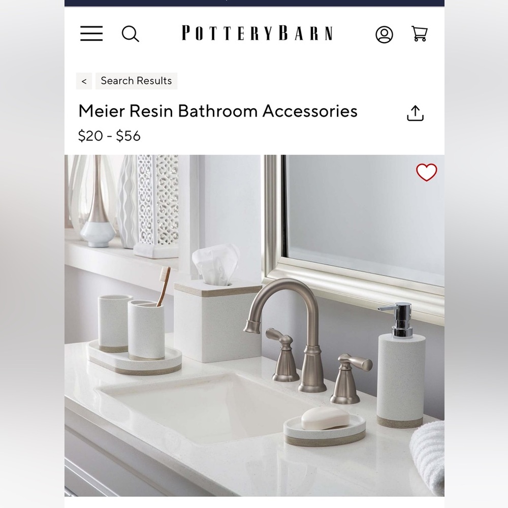 Potterybarn Meier Resin Bathroom Soap Dish Brand New without tags white 🧼🫧